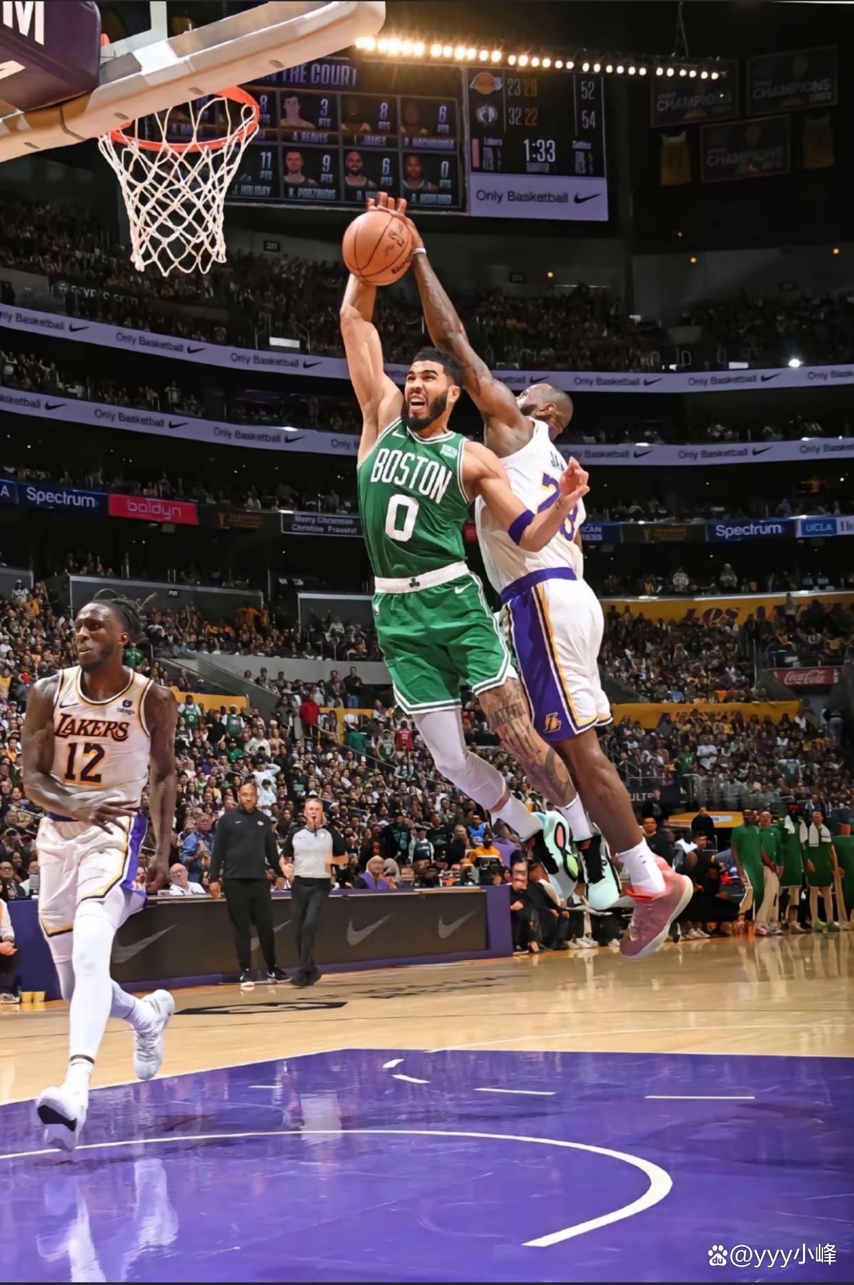 塔图姆三巨头联手，迎来胜利得分突破，湖人冲击季后赛！